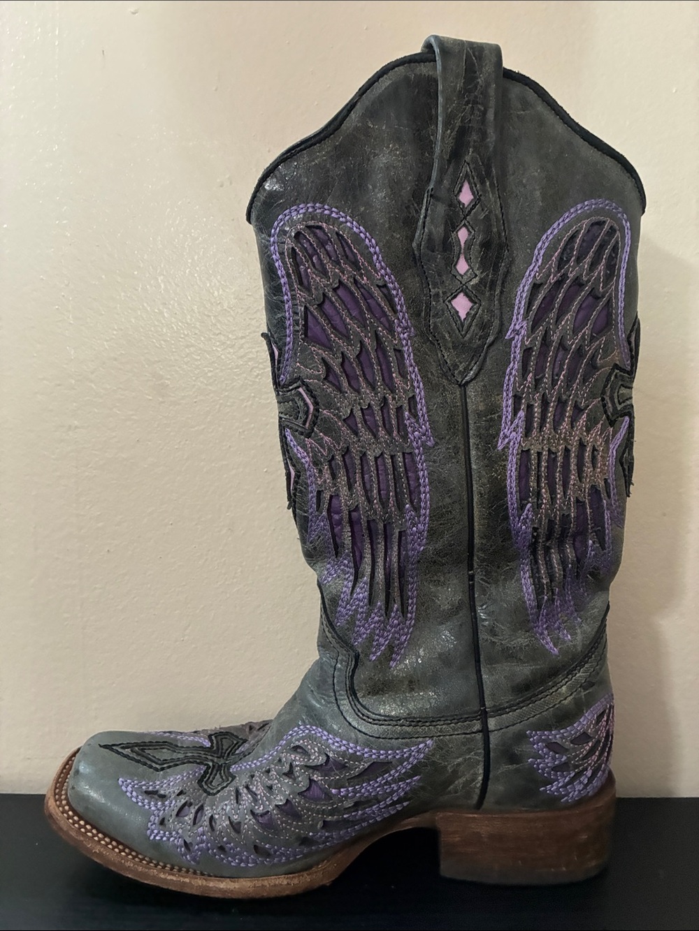 Corral boots heeled boots for women purple size 7M good condition no damage - Picture 3 of 9